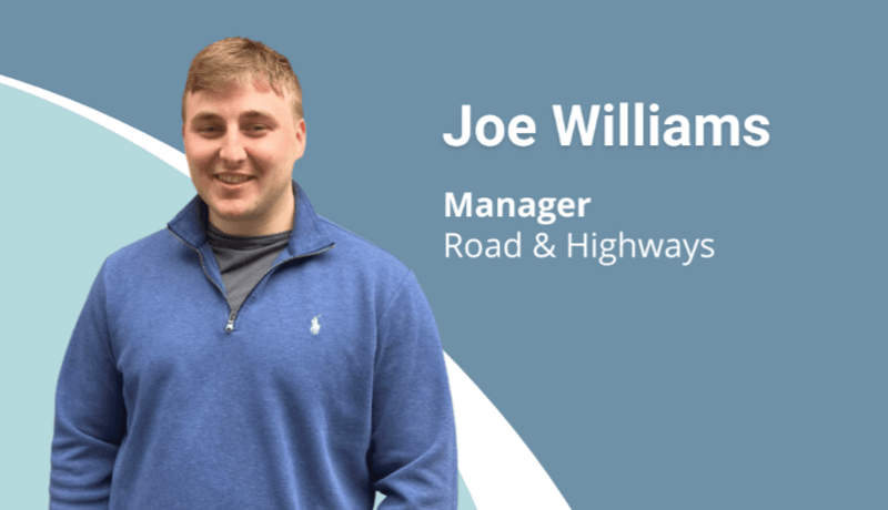 Male recruitment manager for Road and Highways with the title of his promotion and team