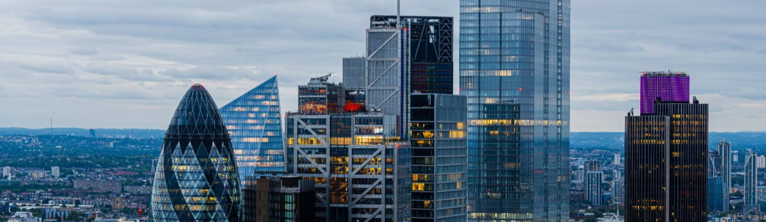 Financial Services skyline in London