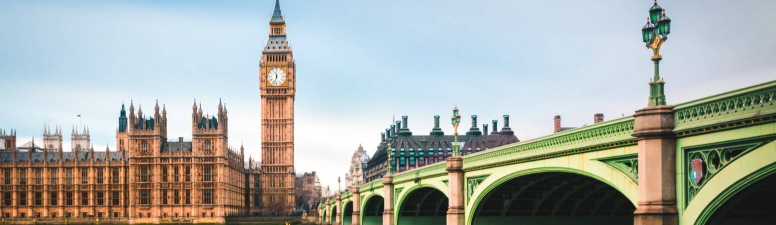 Houses of Parliament and Big Ben taken from across the River Thames