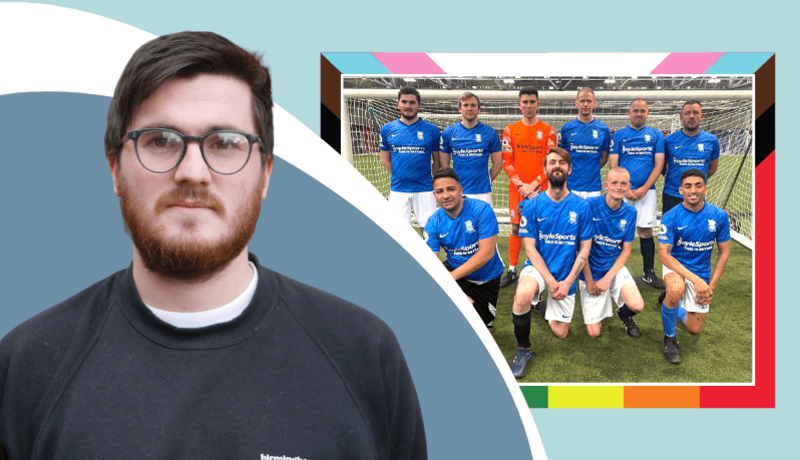 Bisexual man as part of LGBT+ football team Birmingham Blaze